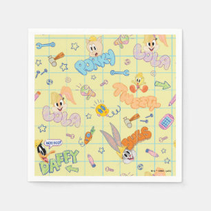 Serviette En Papier BUGS BUNNY BUILDERS™  Motif de croquis de personna