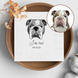 Serviette En Papier Bulldog Personnalisé Je fais aussi