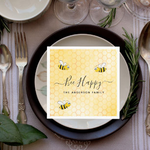 Serviette En Papier Bumble abeilles bree heureux été amusant nom de l'