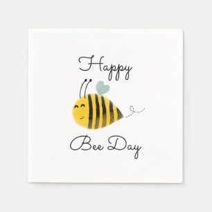 Serviette En Papier Bumble Bee 1er Anniversaire Joyeux Jour des abeill