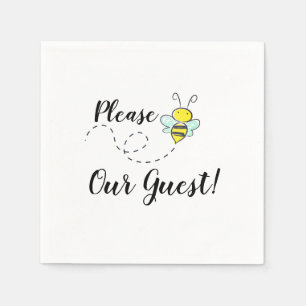 Serviette En Papier Bumble Bee : Soyez notre invité"