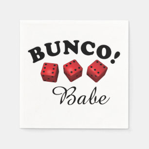 Serviette En Papier Bunco Dice et Babe Text