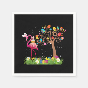 Serviette En Papier Bunny Flamingo Easter Cute Flamingo Lovers