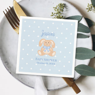 Serviette En Papier Bunny Rabbit Classic Pois Baby shower garçon