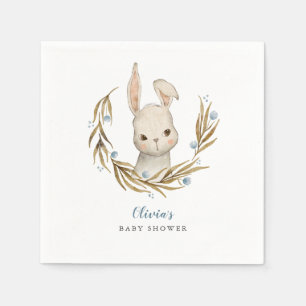 Serviette En Papier Bunny Woodland thème Baby shower garçon