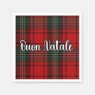 Serviette En Papier Buon Natale Plaid