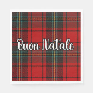 Serviette En Papier Buon Natale Plaid