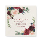 Burgundy Navy Blue Blush Floral Rustic Mariage