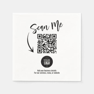 Serviette En Papier Business QR Code Scan Me Custom