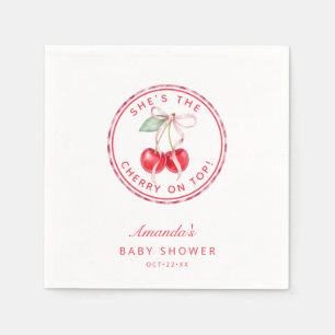 Serviette En Papier C’est la cerise sur les serviettes de Baby shower