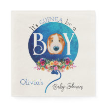 C’est un baby shower de cobaye en ballons bleu gar