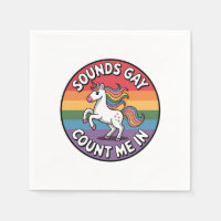 Ça a l'air gay, comptez sur moi, licorne, drapeau 