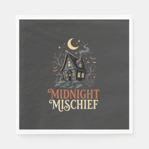 Serviette En Papier Cabane de sorcière éclairée par la lune d'Hallowee