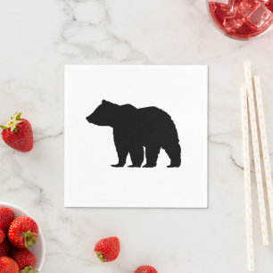 Serviette En Papier Cabine de silhouette de l'ours