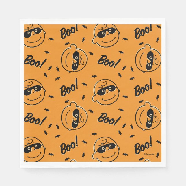 Serviette En Papier cacahuètes | Charlie Brown Boo ! Motif (Devant)