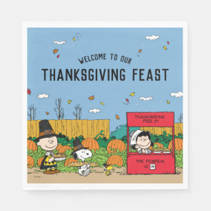 Serviette En Papier cacahuètes Charlie Brown Thanksgiving Fete