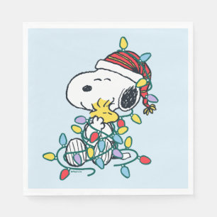 Serviette En Papier cacahuètes   L'amour et les lumières de Noël
