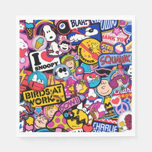 Serviette En Papier cacahuètes   Motif de patchs Mixtape