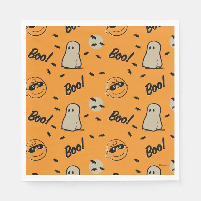 Serviette En Papier cacahuètes | Motif d'Halloween de l'équipage Éffra (Devant)