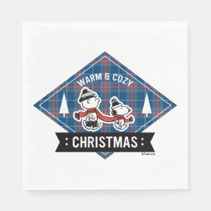 Serviette En Papier cacahuètes   Snoopy & Charlie Brown Chaud & Cosy