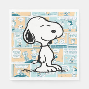 Serviette En Papier cacahuètes   Snoopy Comic Motif
