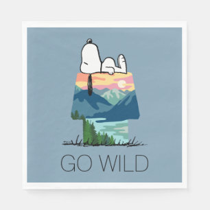 Serviette En Papier cacahuètes Snoopy Dog House Sunrise