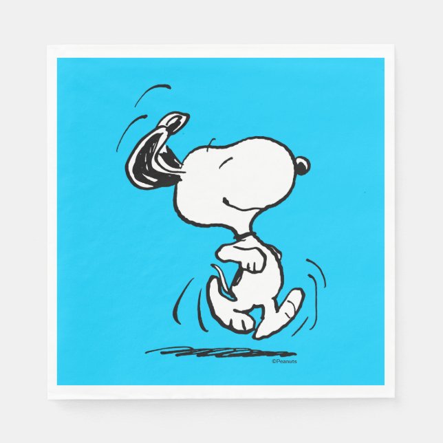 Serviette En Papier cacahuètes | Snoopy Happy Dance (Devant)