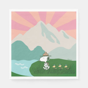 Serviette En Papier cacahuètes   Snoopy Leader du Pack