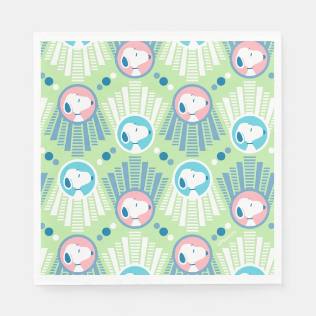 Serviette En Papier cacahuètes | Snoopy Mint Green Deco Dreams Motif (Devant)