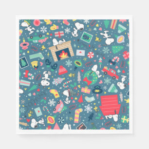 Serviette En Papier cacahuètes   Snoopy Motif de vacances