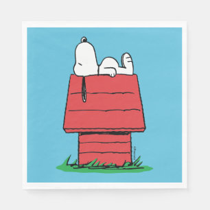 Serviette En Papier cacahuètes   Snoopy Napping