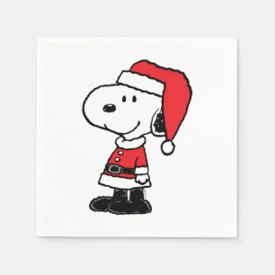 Serviette En Papier cacahuètes   Snoopy Santa Claus