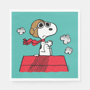 Serviette En Papier cacahuètes   Snoopy the Flying Ace