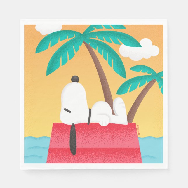 Serviette En Papier cacahuètes | Snoopy Tropical Deco Dreams (Devant)