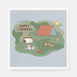 Serviette En Papier cacahuètes Snoopy & Woodstock Happy Campers