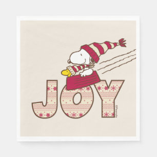 Serviette En Papier cacahuètes   Snoopy & Woodstock Joy Sled Ride