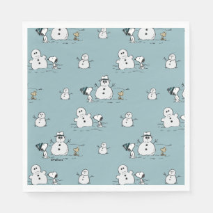 Serviette En Papier cacahuètes   Snoopy & Woodstock Winter Break Motif