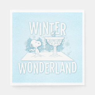 Serviette En Papier cacahuètes   Snoopy & Woodstock Winter Wonderland