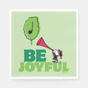 Serviette En Papier cacahuètes   Woodstock Soyez Joyeux