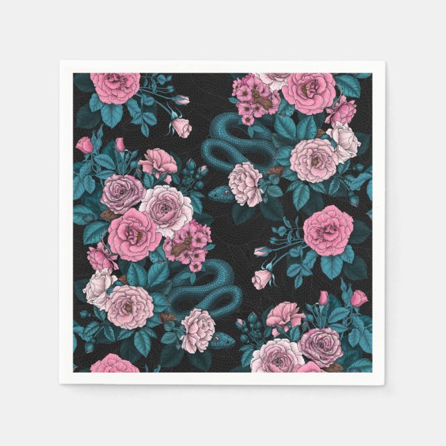 Serviette En Papier Caché en rose 2 (Devant)