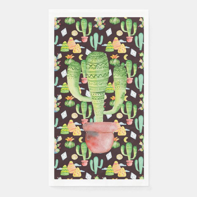 Serviette En Papier Cactus (Devant)