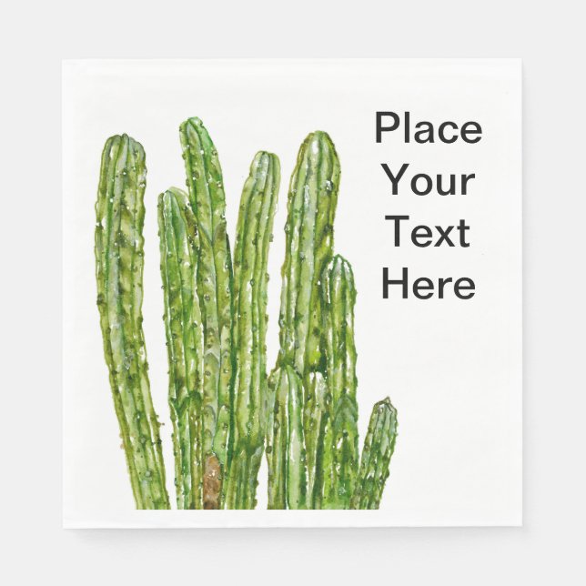 Serviette En Papier Cactus 2 Napkin (Devant)