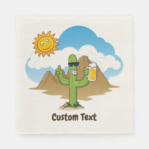 Serviette En Papier Cactus avec bière