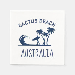 Serviette En Papier Cactus Beach Surf Australie