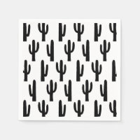 Cactus noir et blanc. Cactus motif. Botanique