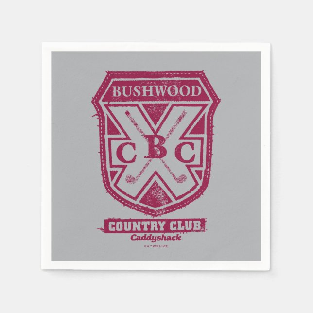 Serviette En Papier Caddyshack | Bushwood Country Club Crest (Devant)
