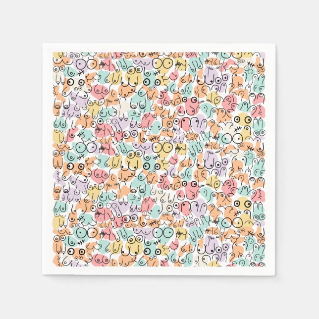 Serviette En Papier cadeau amusant femme (Devant)