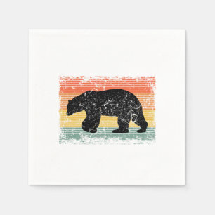 Serviette En Papier Cadeau animal Ours polaire vintage