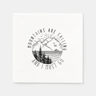 Serviette En Papier Cadeau Camper | Les Montagnes Appelent Et Je Dois