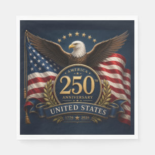 Serviette En Papier Cadeau commémoratif patriotique 250e anniversaire